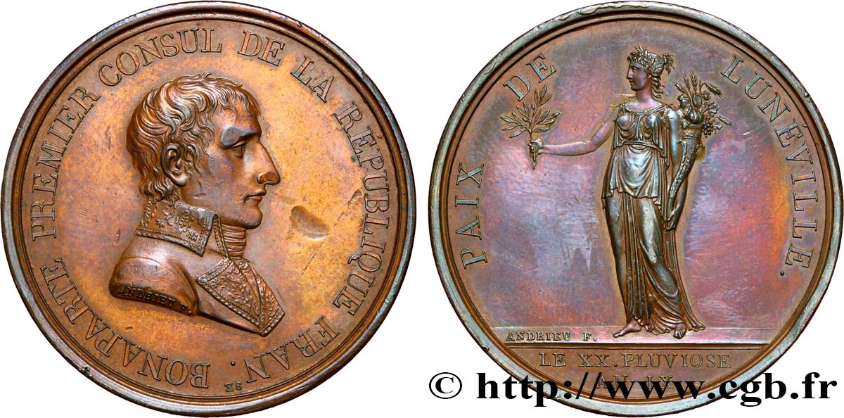 CONSOLATO Médaille, Paix de Lunéville BB