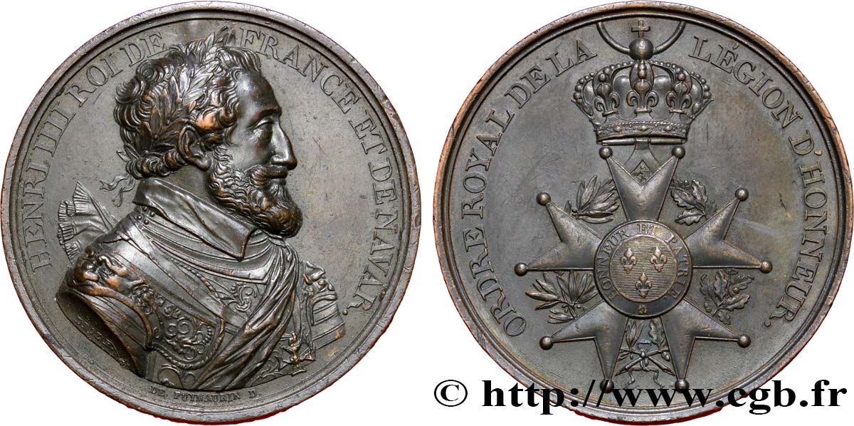LUIGI XVIII Médaille BR 40 à l’effigie de Henri IV BB