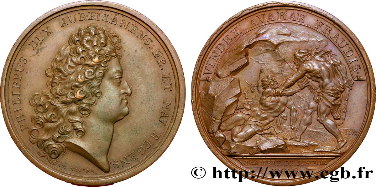 LOUIS XV THE BELOVED Médaille pour la création d’une chambre de Justice AU/MS