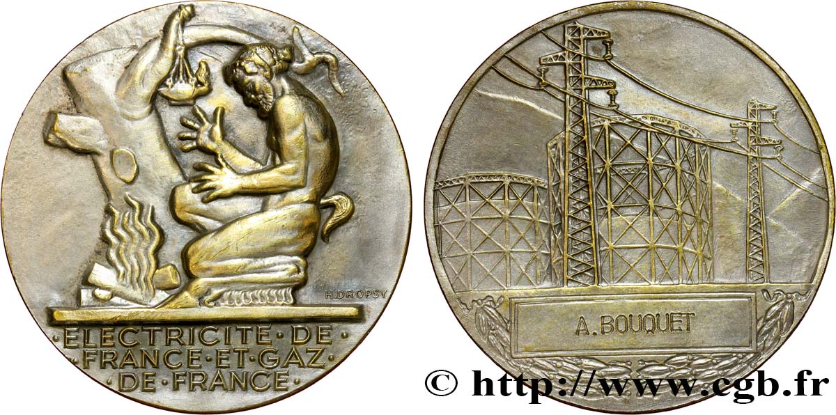 QUINTA REPUBLICA FRANCESA Médaille de mérite A. BOUQUET MBC