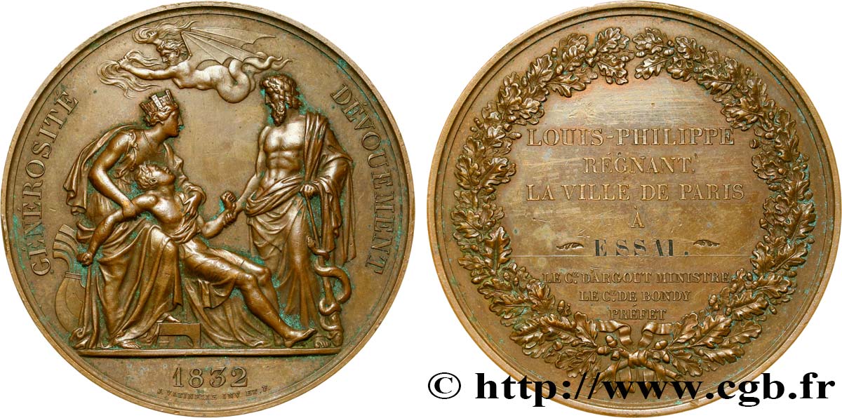 LOUIS-PHILIPPE Ier Médaille de générosité et dévouement TTB