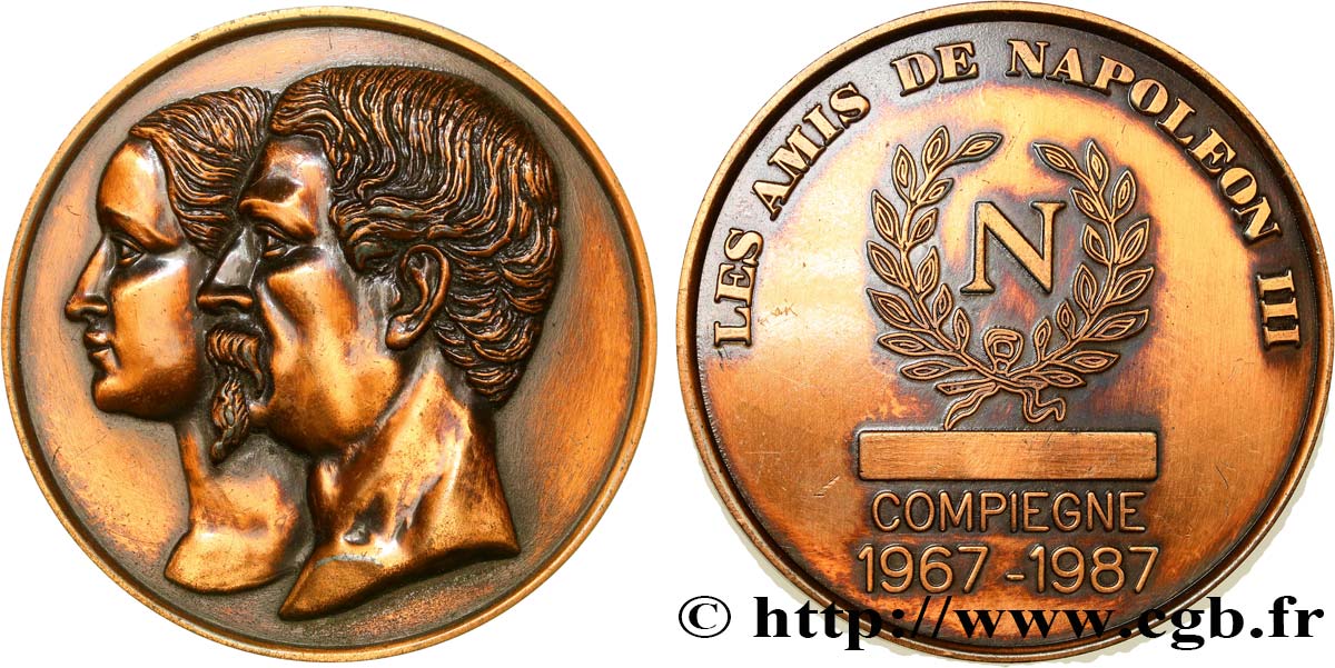 SECOND EMPIRE Médaille des Amis de Napoléon III TTB+