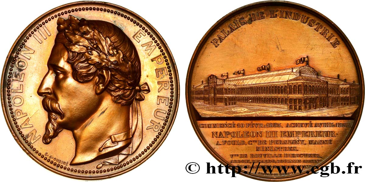 ZWEITES KAISERREICH Médaille du palais de l’Industrie fVZ