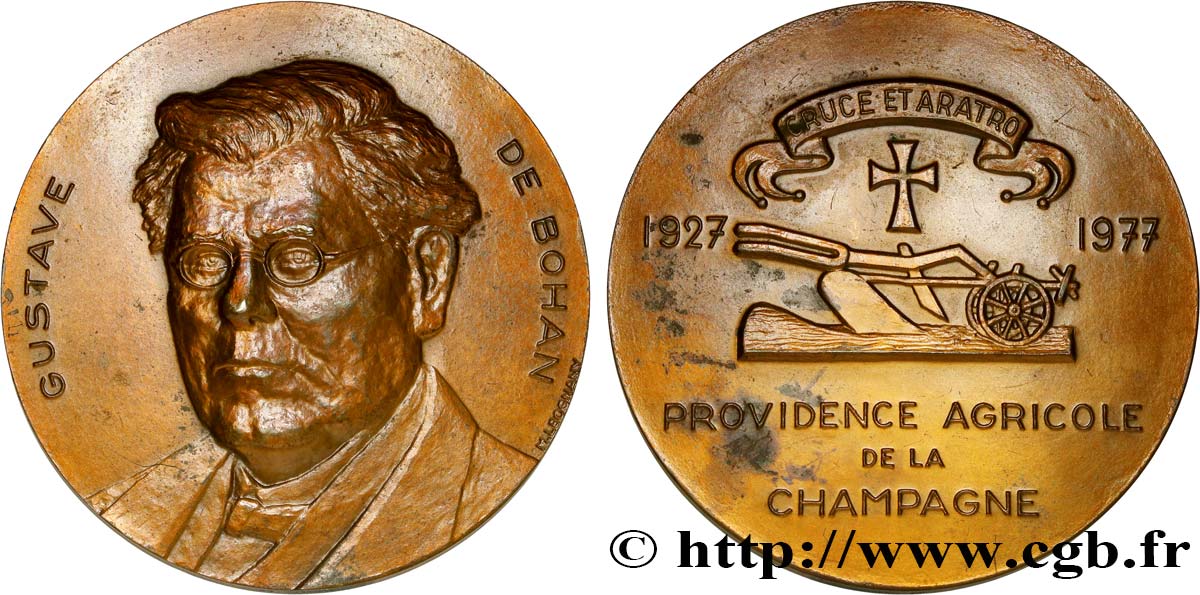 V REPUBLIC Médaille de Gustave de Bohan AU