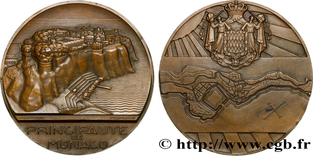 MONACO Médaille de la principauté de Monaco AU