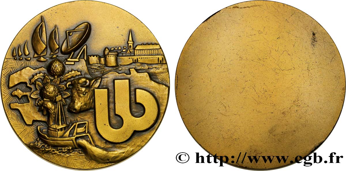 CINQUIÈME RÉPUBLIQUE Médaille uniface TTB+