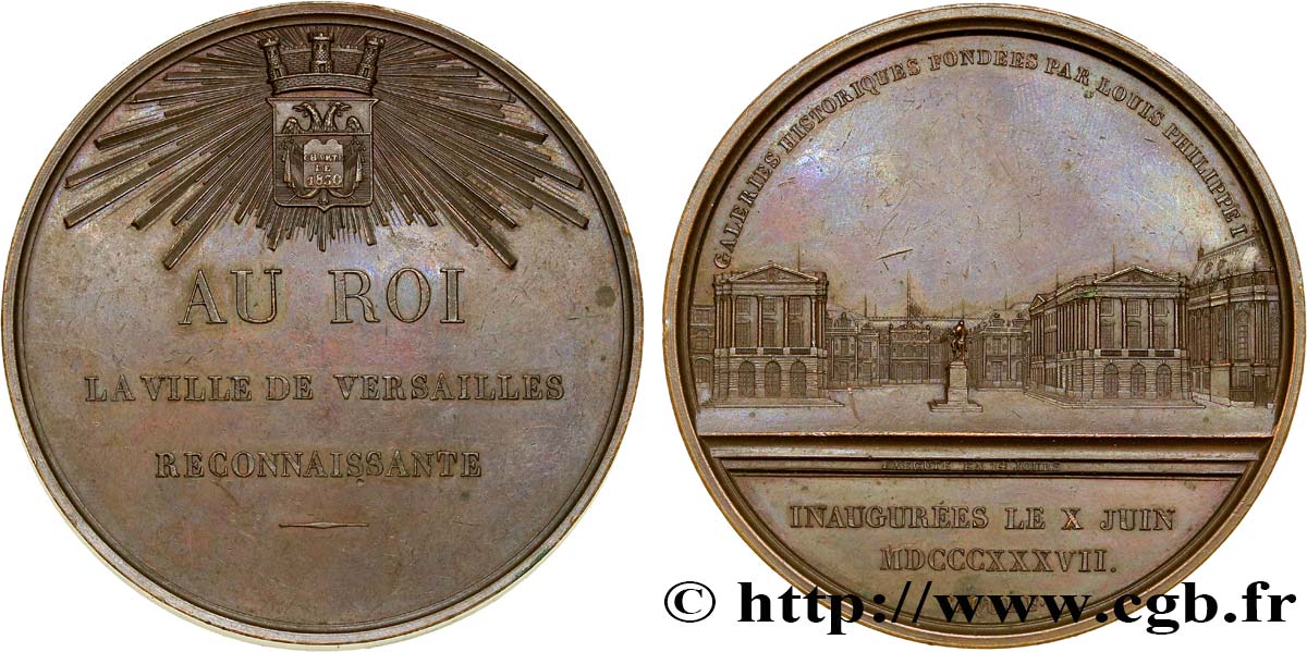 LUIS FELIPE I Médaille de Versailles, Galeries Historiques EBC