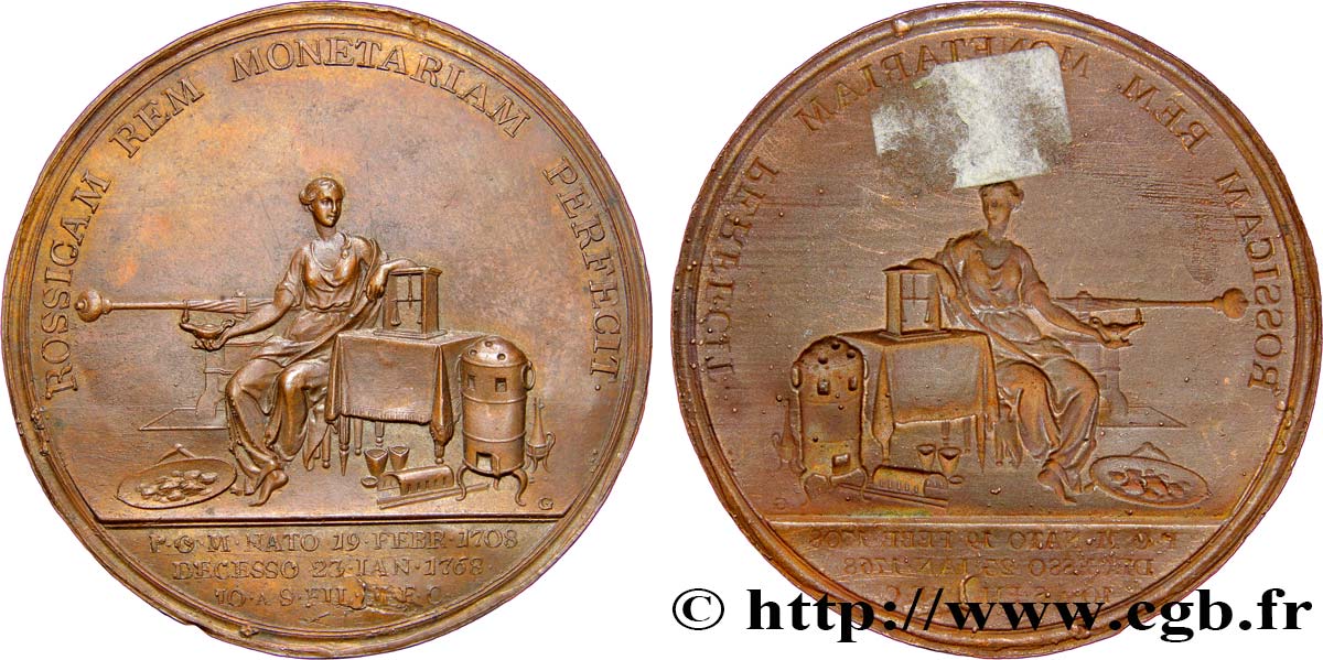 RUSSIA Médaille uniface, Johann Wilhelm Schlatter q.SPL