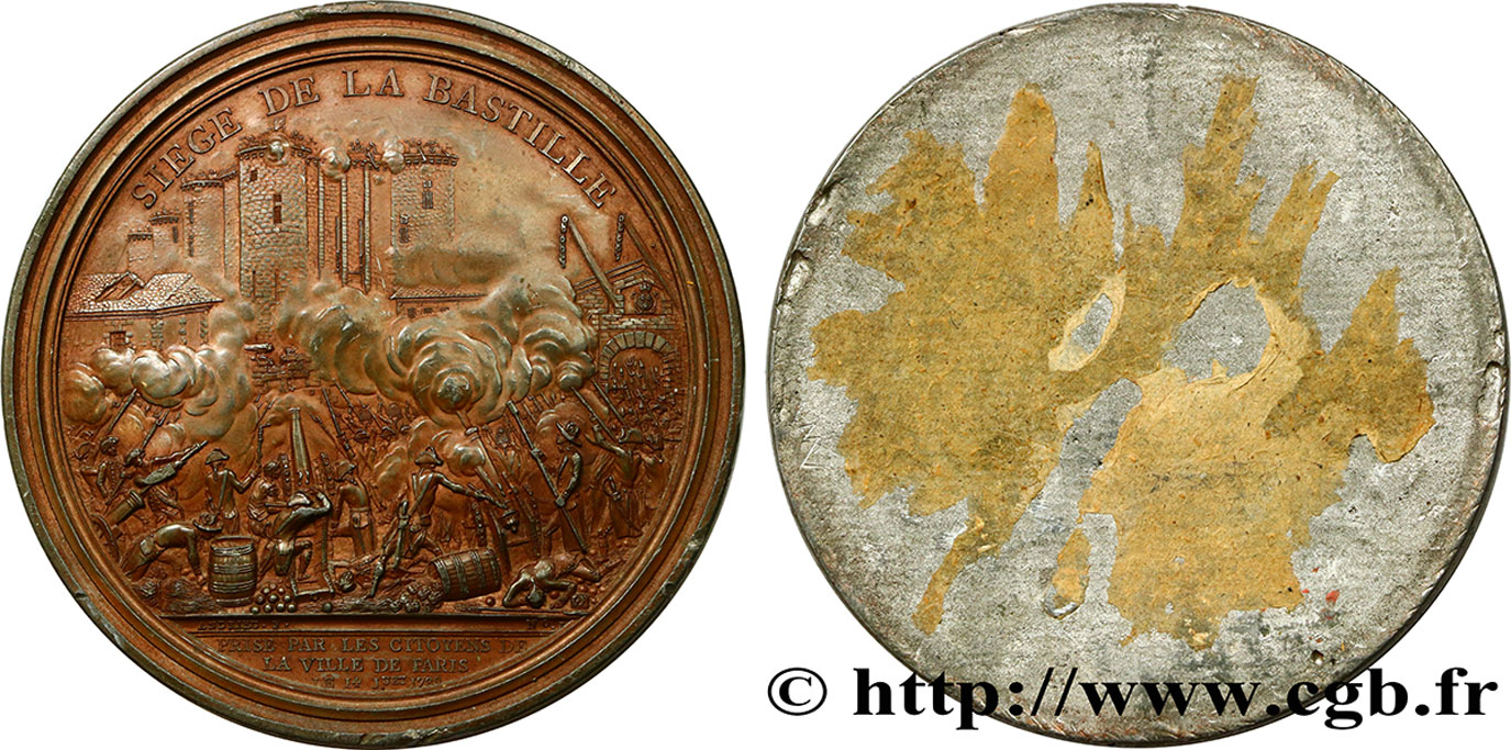 LOUIS XVI Médaille du Siège de la Bastille AU