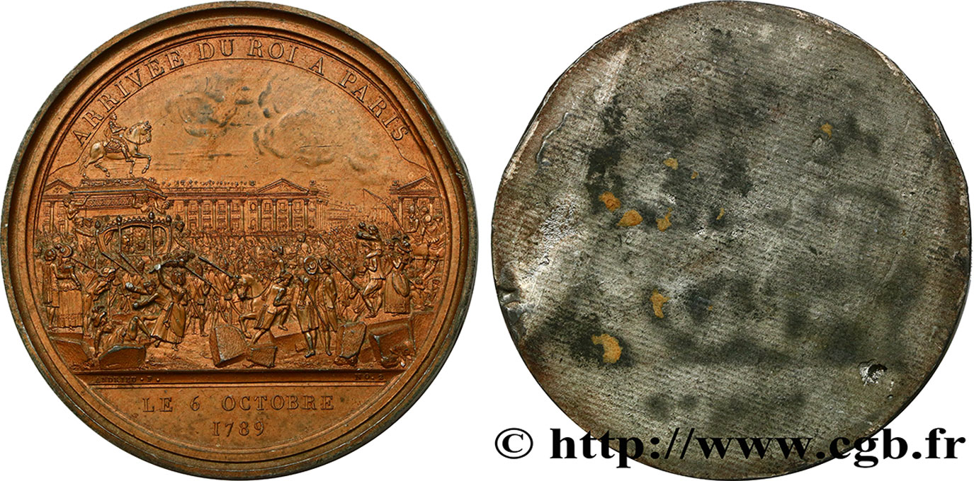 LOUIS XVI Médaille de l’arrivée du Roi à Paris fVZ