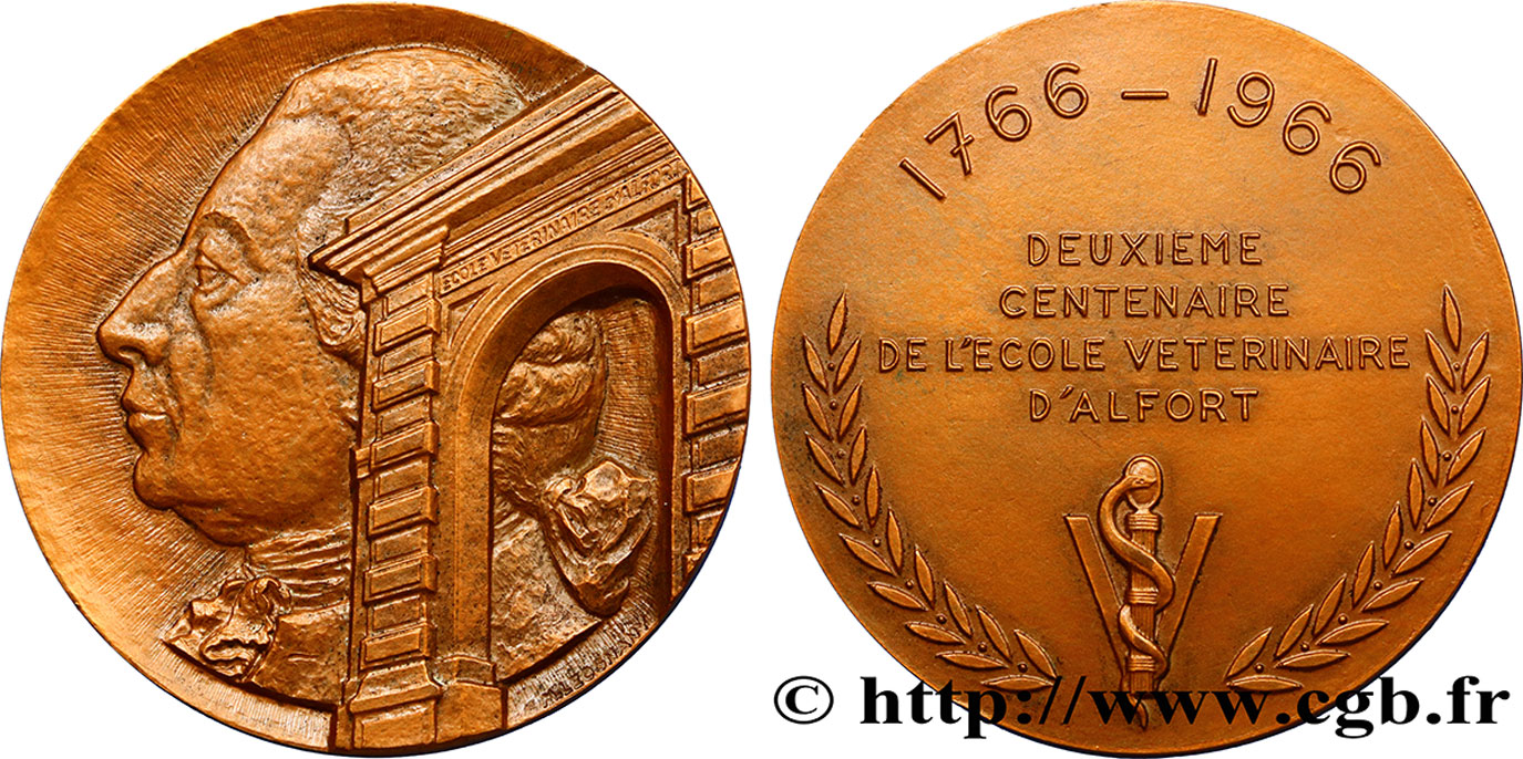 FUNFTE FRANZOSISCHE REPUBLIK Médaille de l’école vétérinaire d’Alfort fVZ