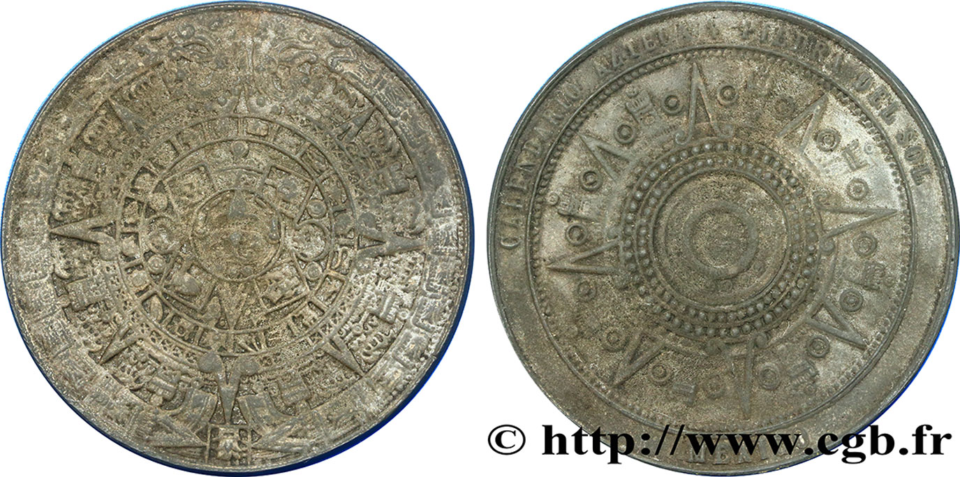 MEXICO Médaille de style Aztèque VF