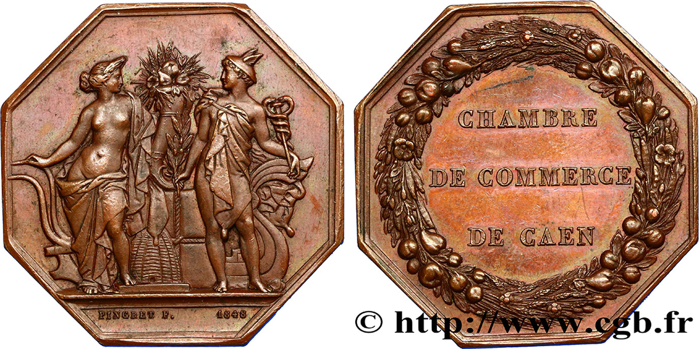LUIS FELIPE I Médaille de la Chambre de commerce de Caen MBC