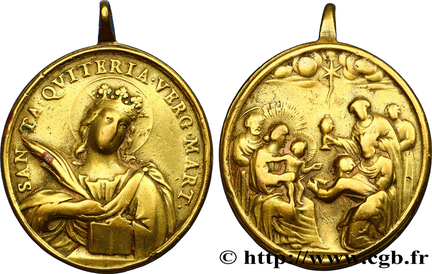 RELIGIOUS MEDALS Médaille, Ste Quitterie XF