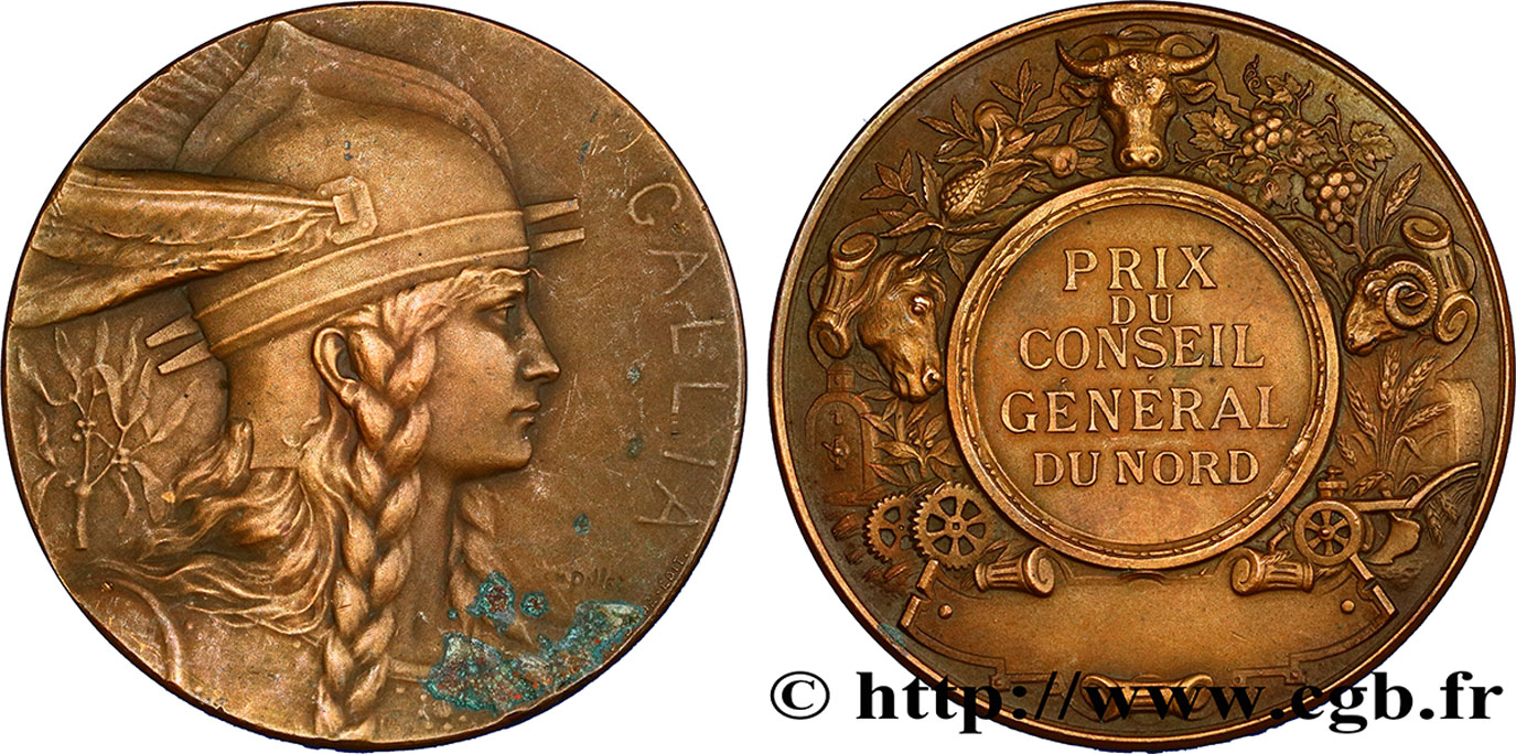 DRITTE FRANZOSISCHE REPUBLIK Médaille GALLIA de récompense SS