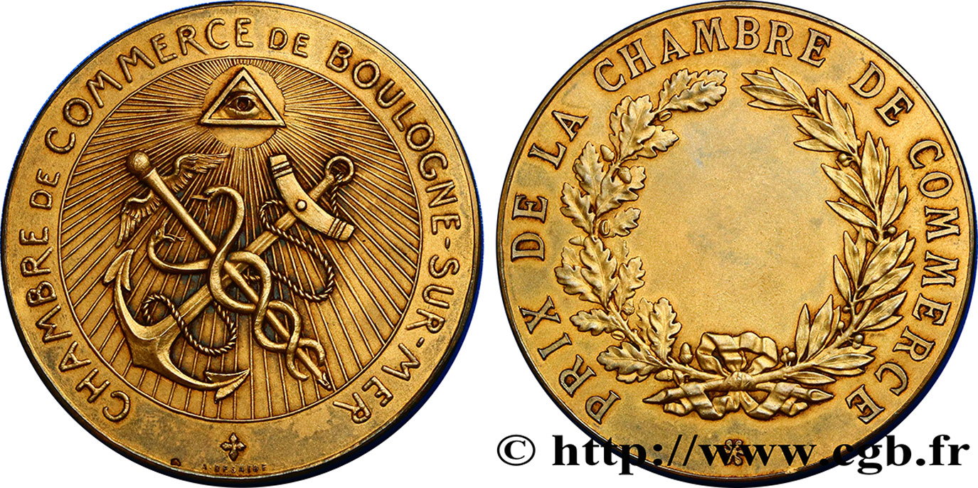 TERCERA REPUBLICA FRANCESA Médaille de récompense, Prix de la chambre de commerce EBC