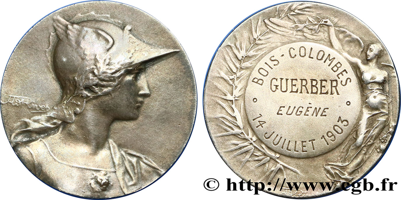 III REPUBLIC Médaille de Bois-Colombes AU