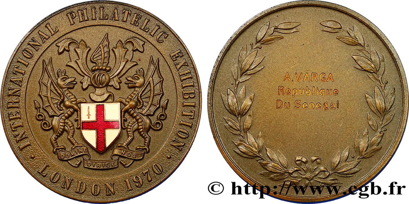 ROYAUME-UNI Médaille de l’exposition internationale philatélique SUP