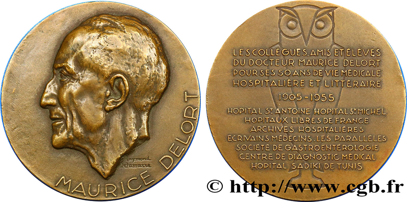 CUARTA REPUBLICA FRANCESA Médaille de Maurice Delort MBC+