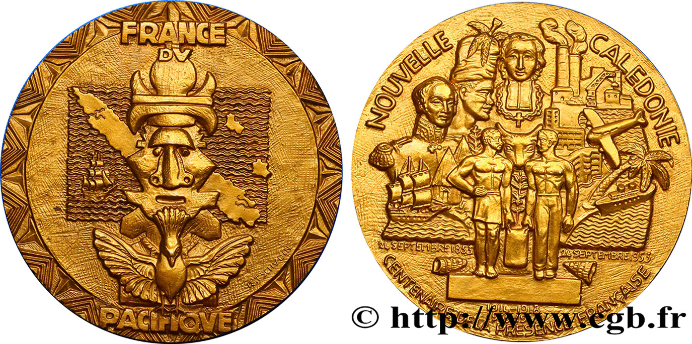QUINTA REPUBLICA FRANCESA Médaille des colonies françaises EBC