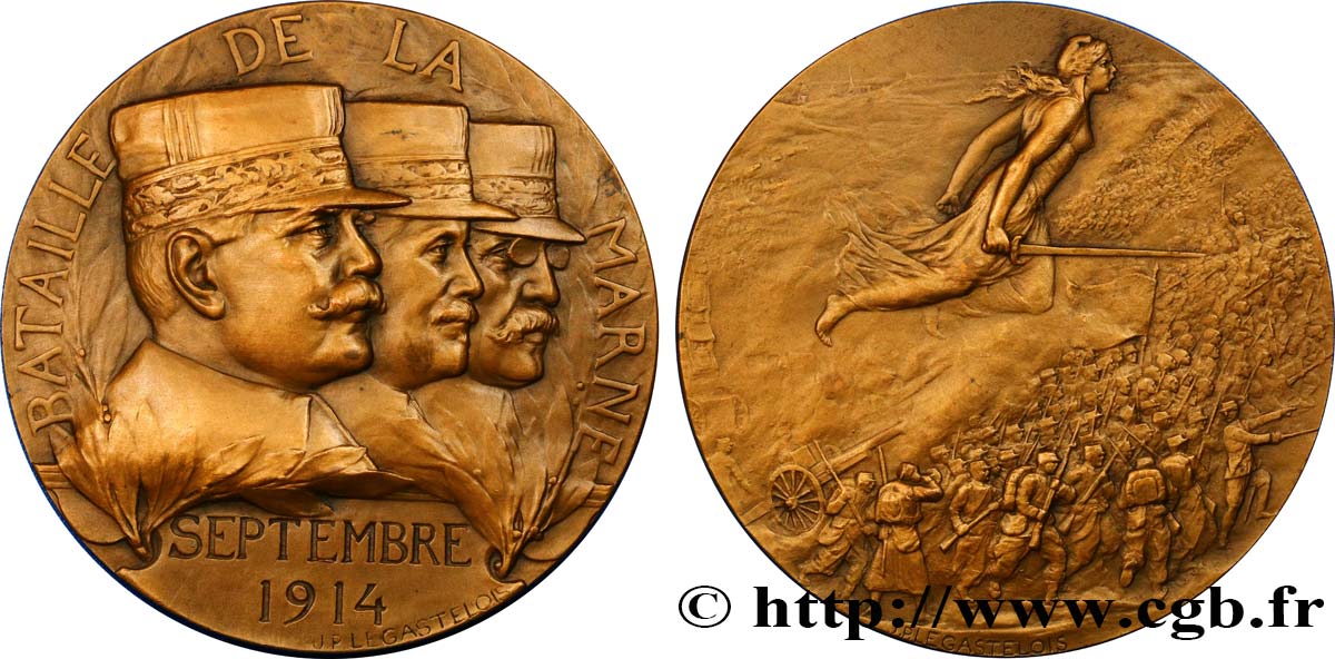 TERCERA REPUBLICA FRANCESA Médaille de la bataille de la Marne EBC