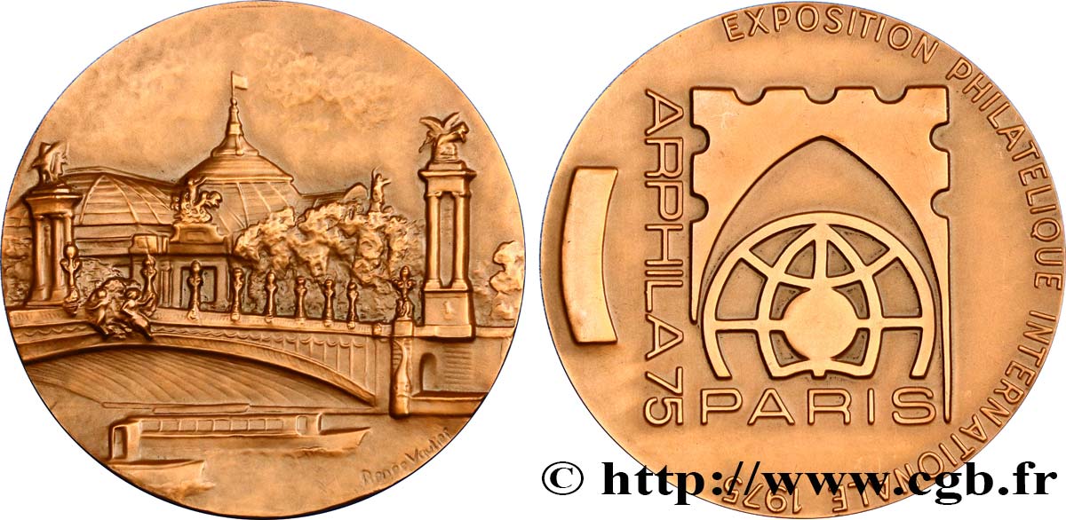 QUINTA REPUBLICA FRANCESA Médaille Grand Palais Paris EBC