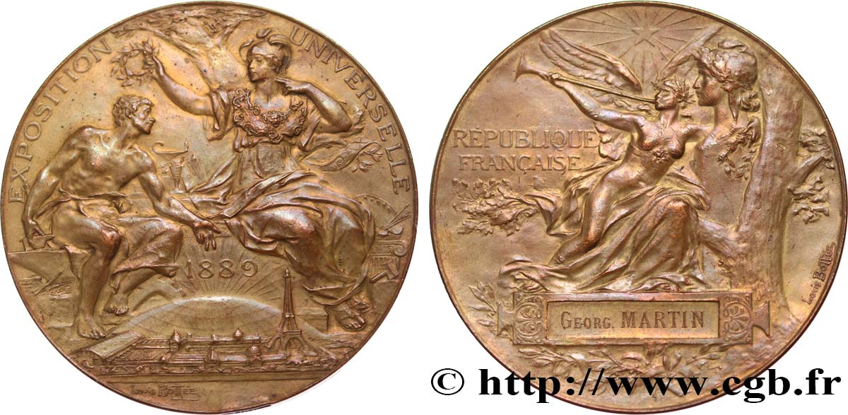 III REPUBLIC Médaille de l’Exposition Universelle AU