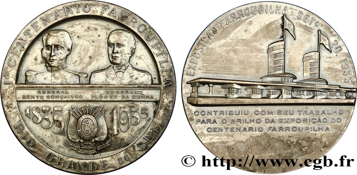 BRASILIEN Médaille du centenaire de Farroupilha VZ
