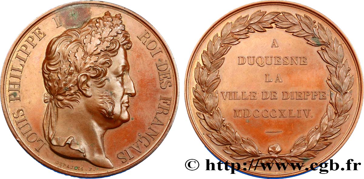 LOUIS-PHILIPPE I Médaille, Hommage à Abraham Duquesne AU