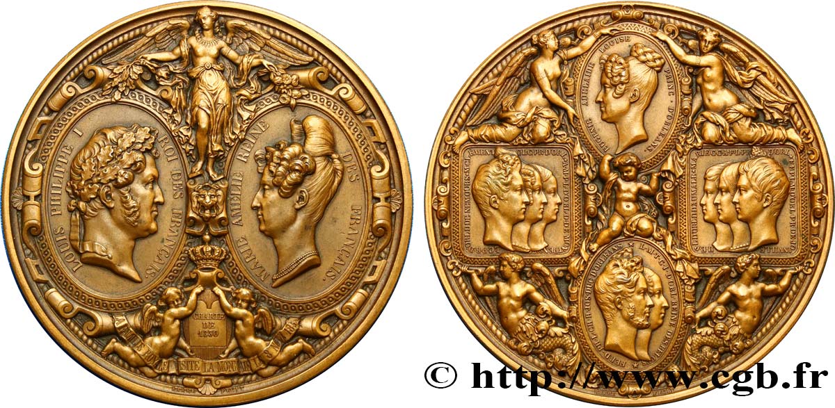 LUIGI FILIPPO I Médaille dynastique pour la visite de la Monnaie SPL
