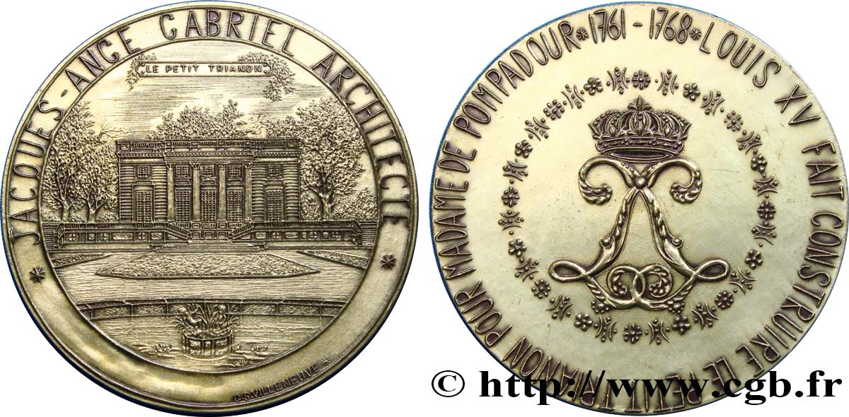 LOUIS XV DIT LE BIEN AIMÉ Médaille du petit Trianon de Versailles VZ