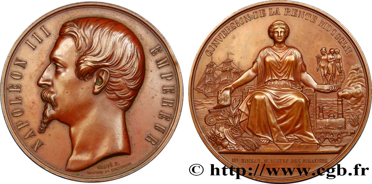 SECOND EMPIRE Médaille, Conversion de la rente TTB+