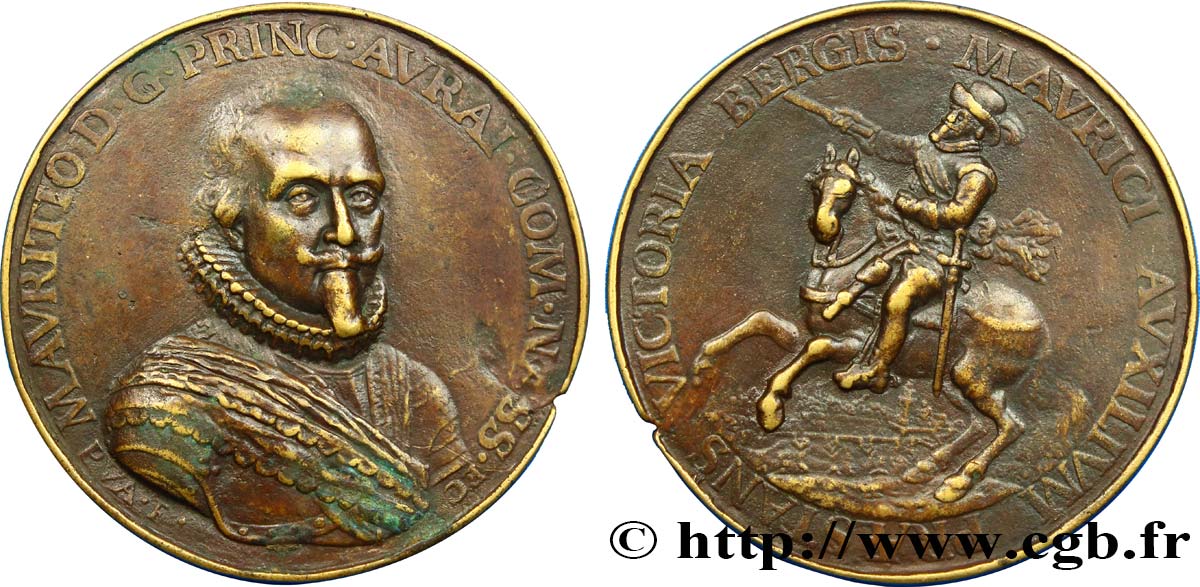 PAYS-BAS Médaille de Maurice de Nassau TTB
