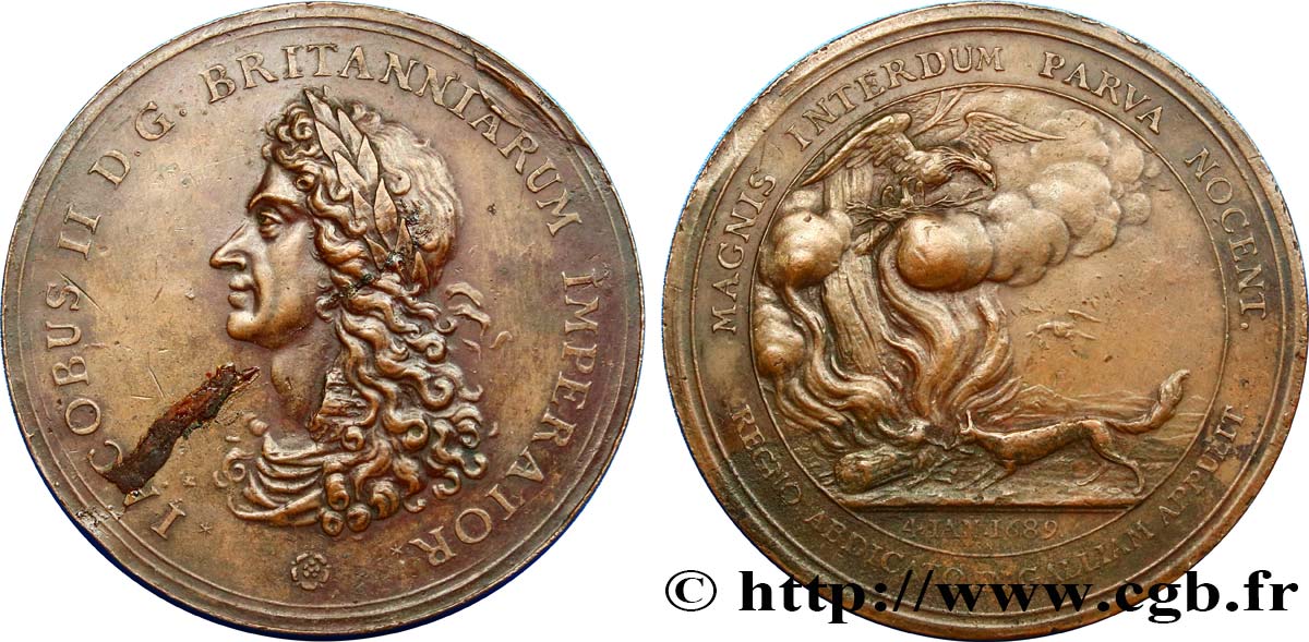 LOUIS XIV  THE SUN KING  Médaille de l’arrivée en France Jacques VI q.SPL