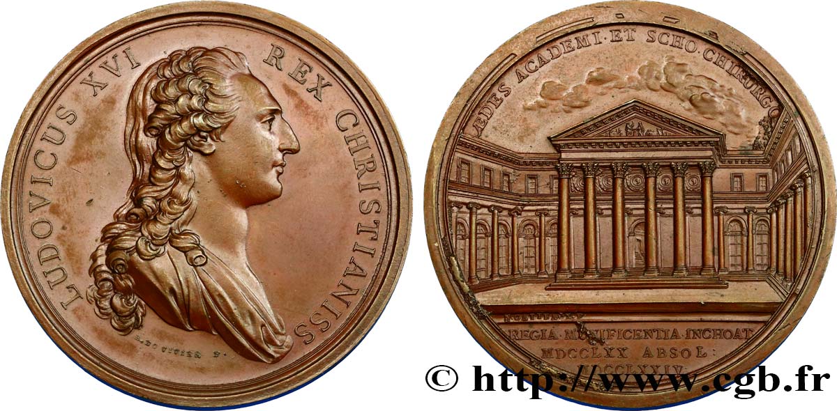 LOUIS XVI Médaille, École de chirurgie EBC
