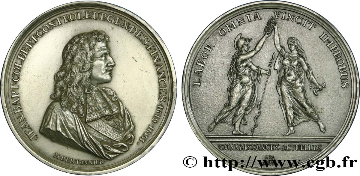 LOUIS XIV  THE SUN KING  Médaille de Jean-Baptiste Colbert EBC