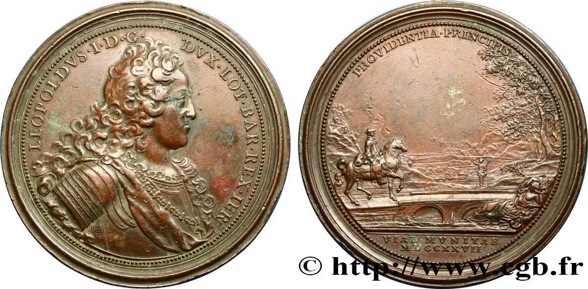 LORRAINE - DUCHÉ DE LORRAINE - LÉOPOLD Ier Médaille, Léopold Ier de Lorraine et de Bar, Prévoyance du Prince TTB