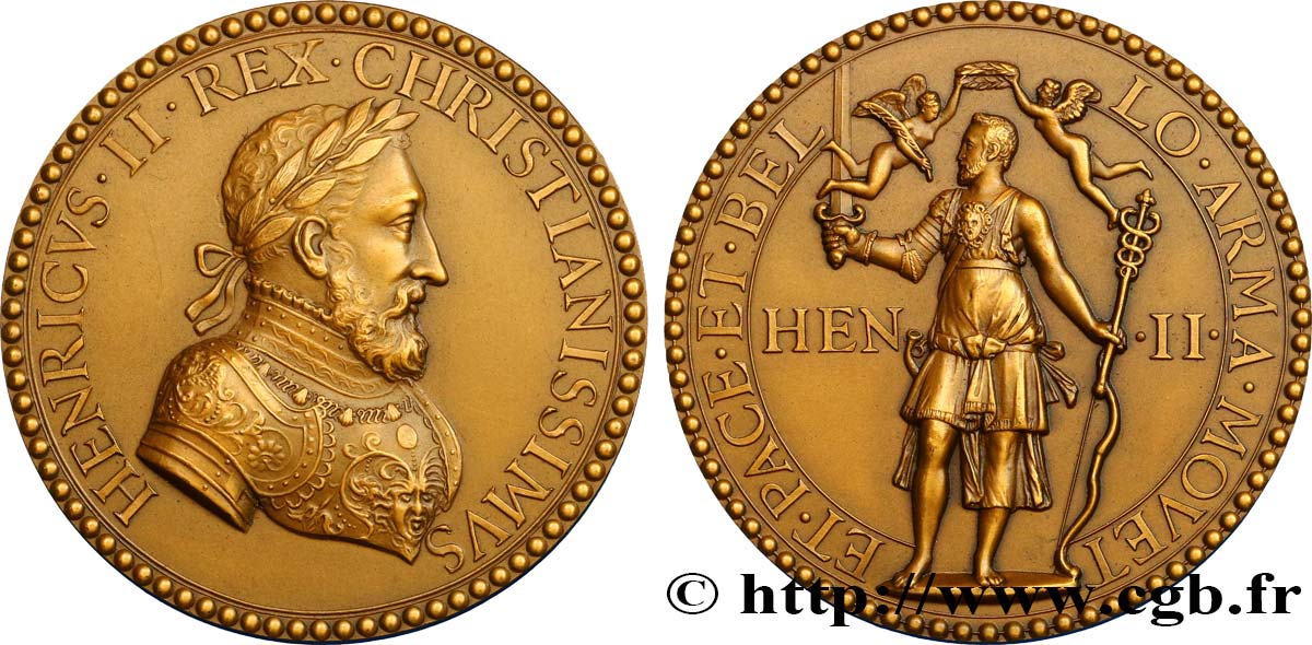 HENRI II Médaille pour les victoires françaises contre le Saint Empire romain germanique SUP