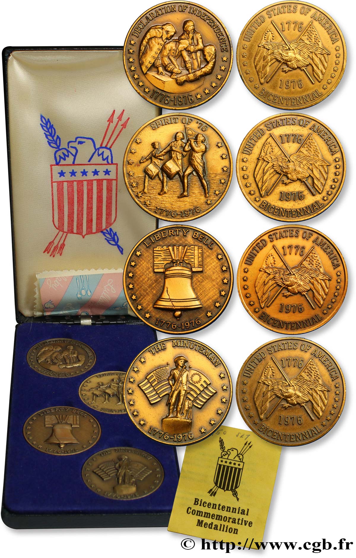1976 Winnebago County Bicentennial Commission médaille Lot br177 