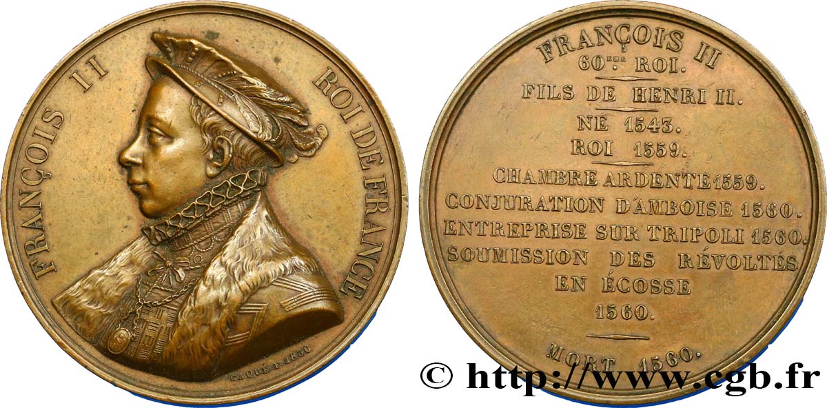 LUIGI FILIPPO I Médaille de François II SPL
