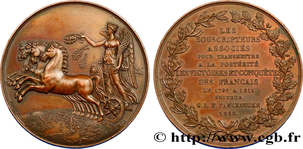 LUDWIG XVIII Médaille des victoires napoléoniennes VZ