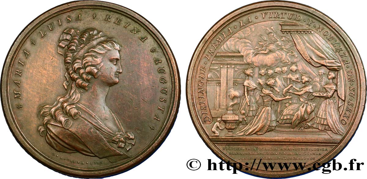MEXICO - CHARLES IV Médaille de l Ordre des Dames nobles de la reine Marie-Louise AU