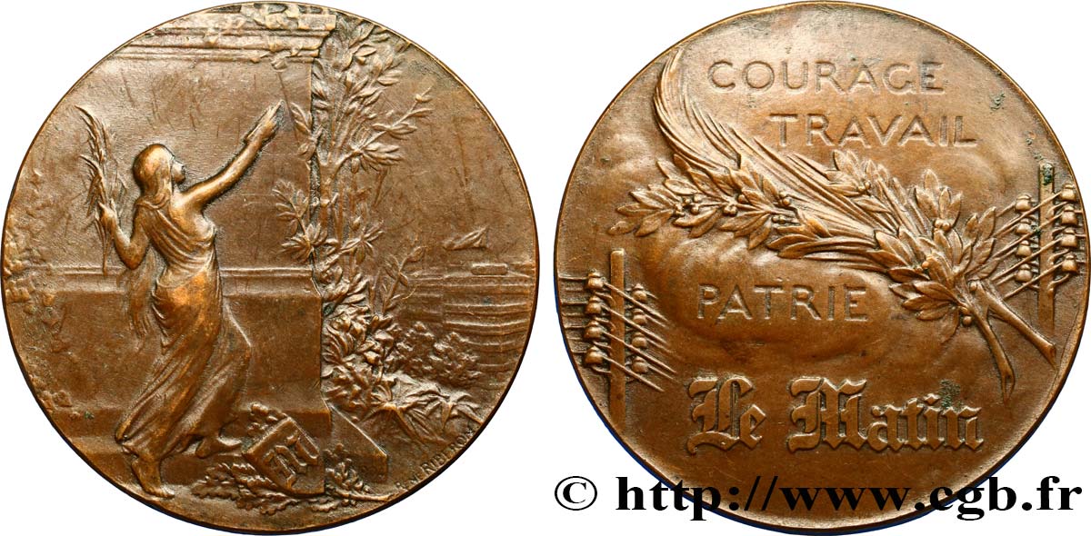 III REPUBLIC Médaille du journal Le Matin AU