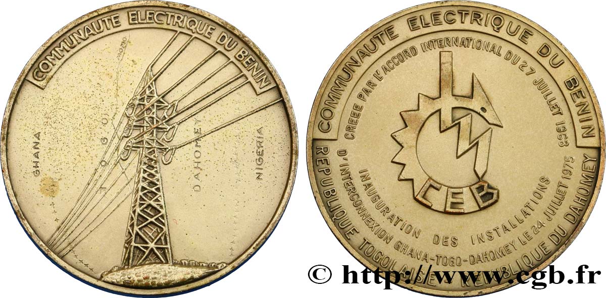 BÉNIN Médaille de la communauté électrique du Bénin SUP