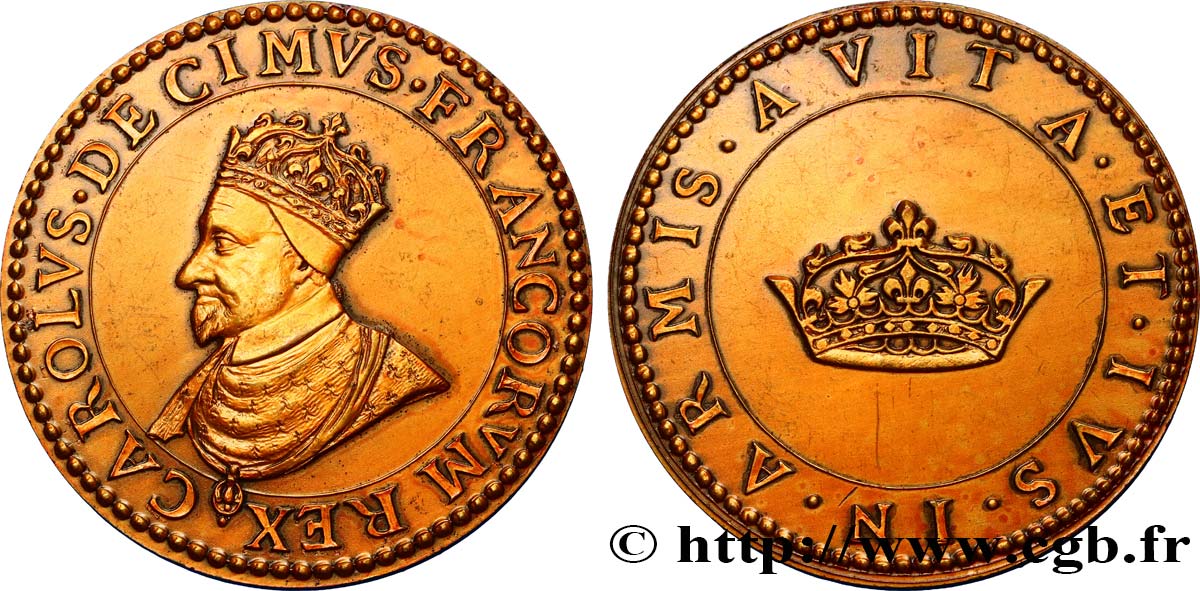 CHARLES X, CARDINAL OF BOURBON Médaille, Charles X, Cardinal de Bourbon, refrappe VZ