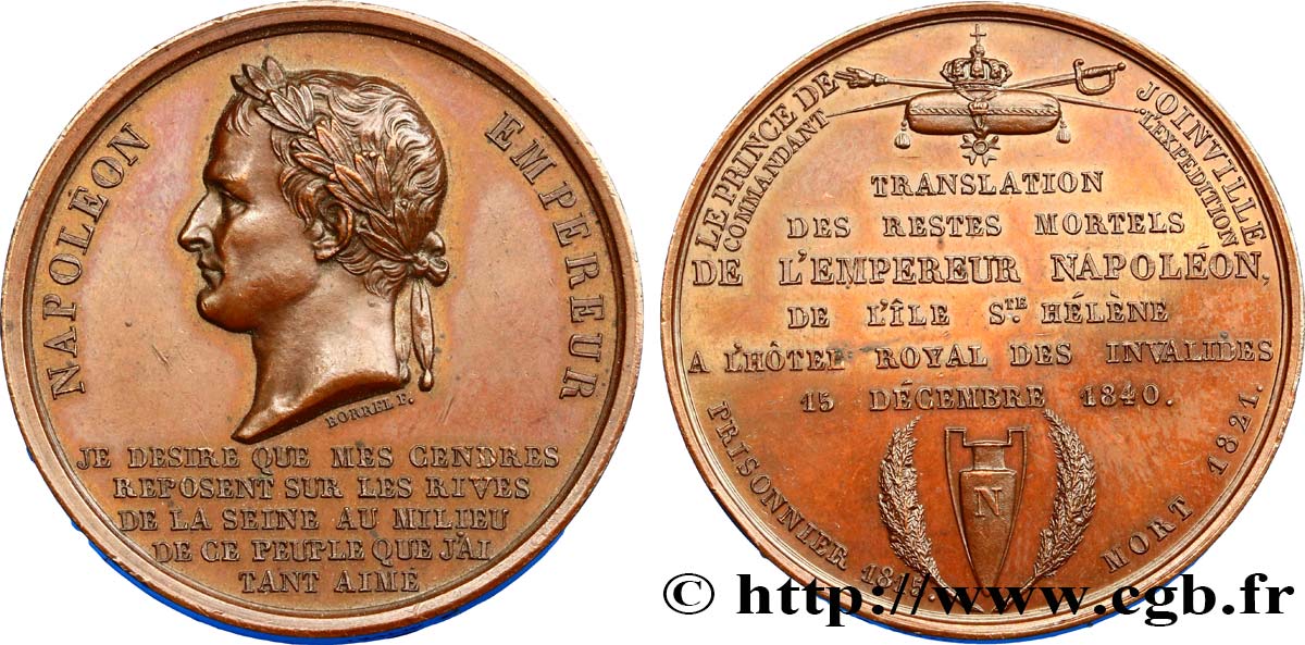 LUIGI FILIPPO I Médaille, Retour des cendres de Napoléon Ier SPL