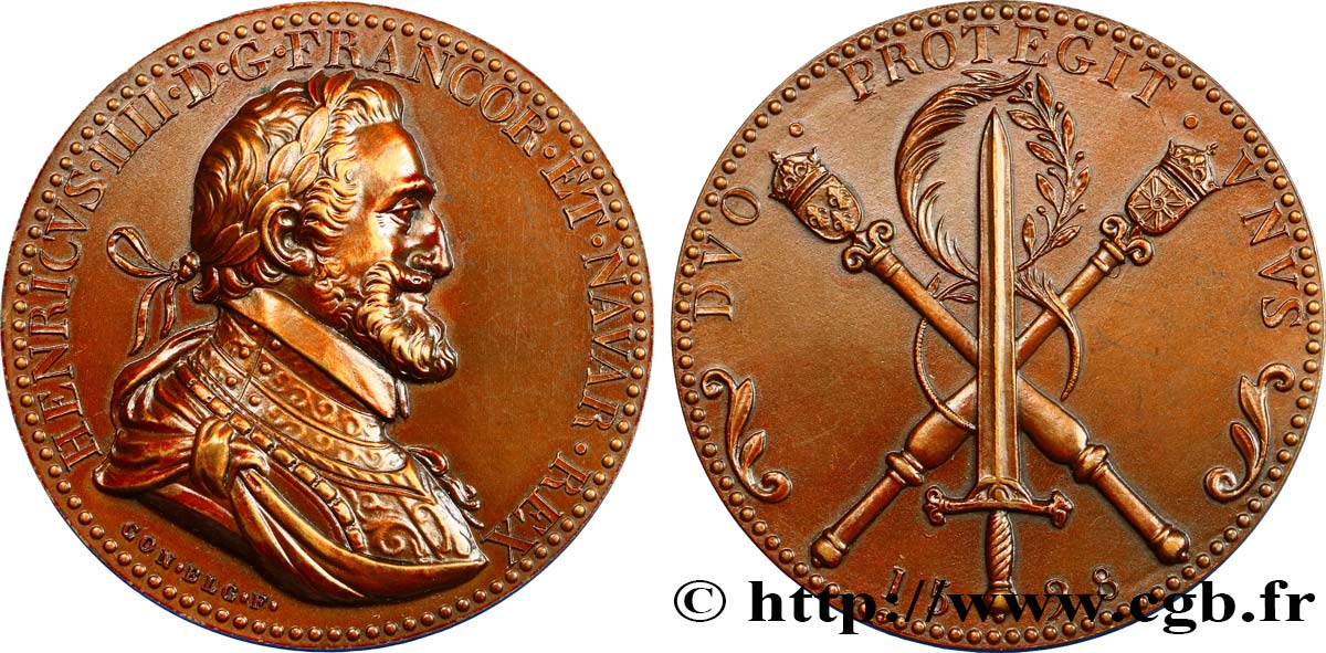 HENRI IV LE GRAND Médaille pour l’unification des deux royaumes SUP