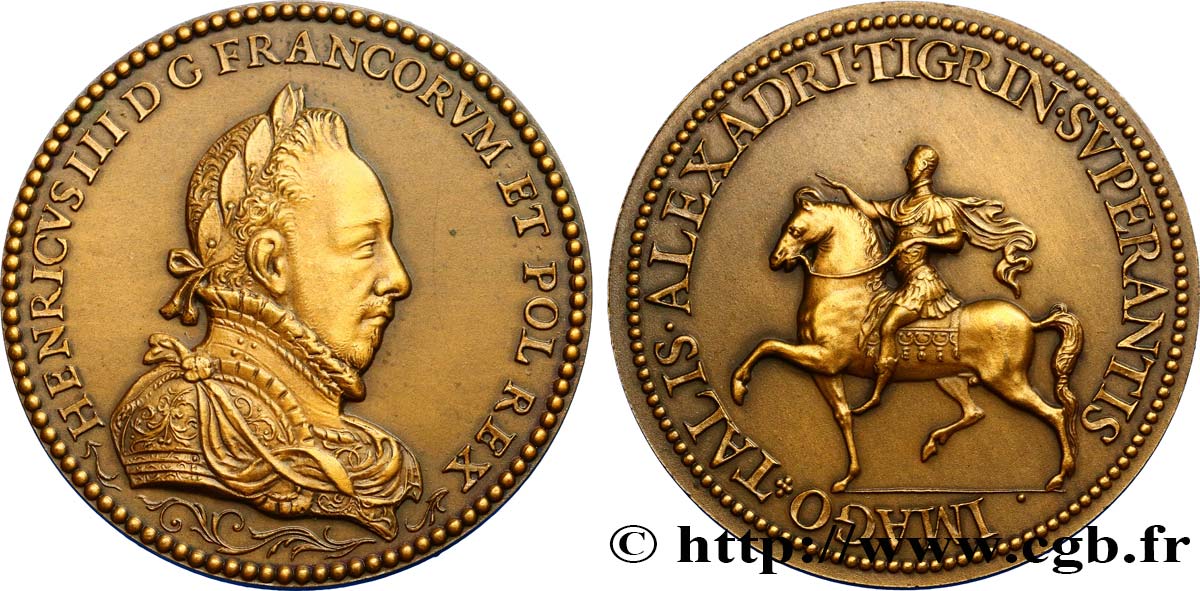 HENRY III Médaille, Alexandre (Henri III) franchissant le Tigre EBC