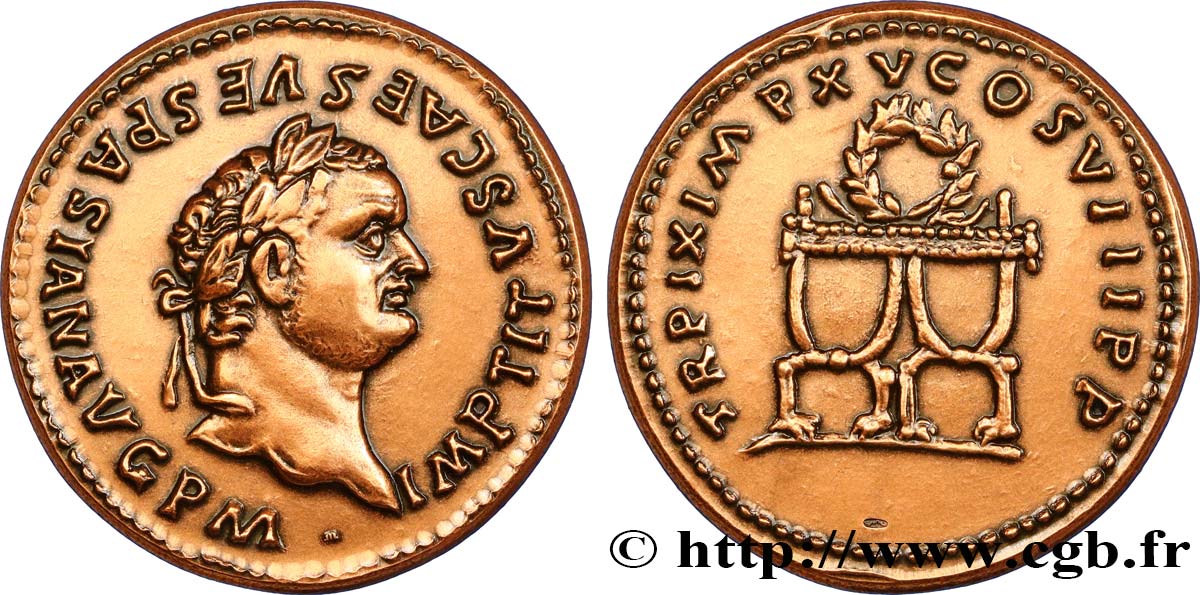 QUINTA REPUBLICA FRANCESA Médaille antiquisante, Titus EBC
