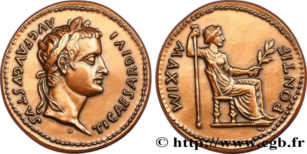 CINQUIÈME RÉPUBLIQUE Médaille antiquisante, Tibère SUP